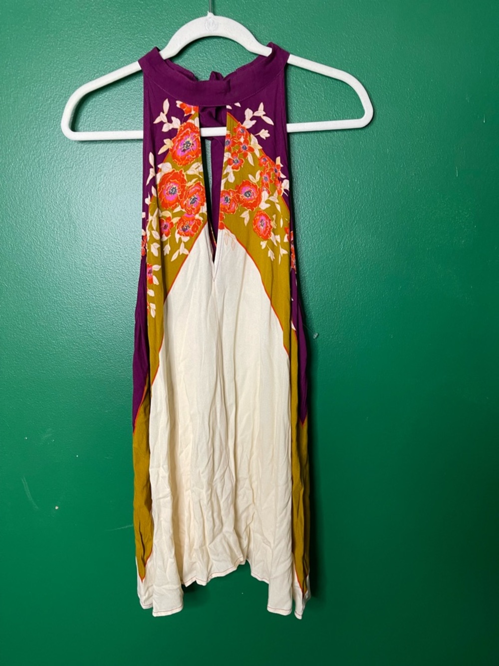 Free People NWOT "Beat of My Heart" tunic top Dress Bohemian Festive Sz M floral - Picture 3 of 8